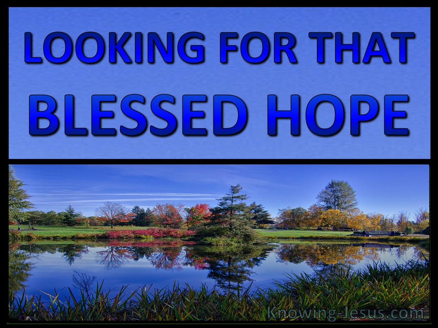 Titus 2:13 Looking For That Blessed Hope (blue)
